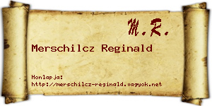 Merschilcz Reginald névjegykártya